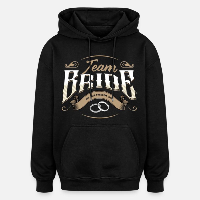 Équipe Mariée 2030 - Sweat à capuche oversize unisexe - noir