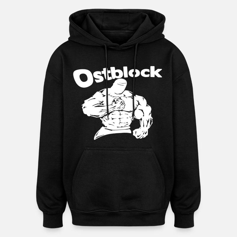 Ostblock - Sweat à capuche oversize unisexe - noir