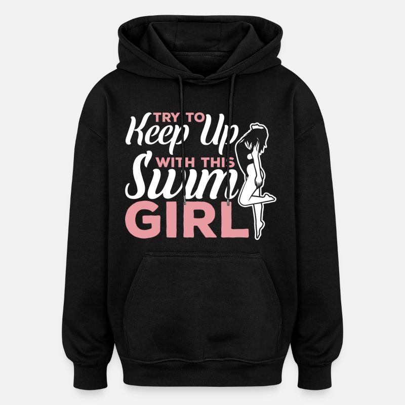 Schwimmerin - Oversized Unisex Hoodie - Schwarz