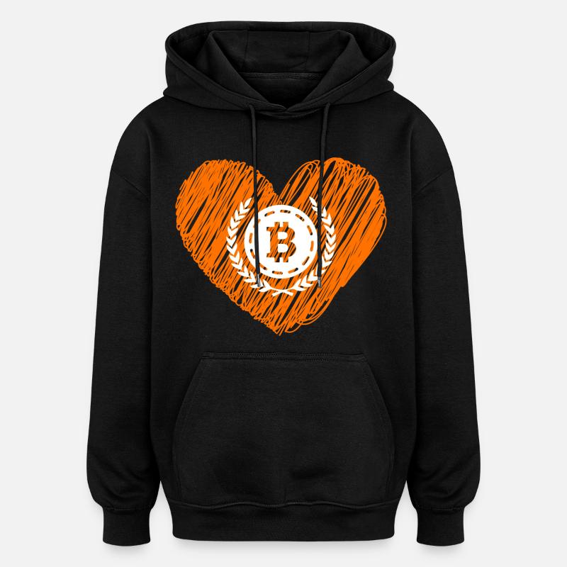 Bitcoin Crypto Cryptocurrency Splash - Sweat à capuche oversize unisexe - noir