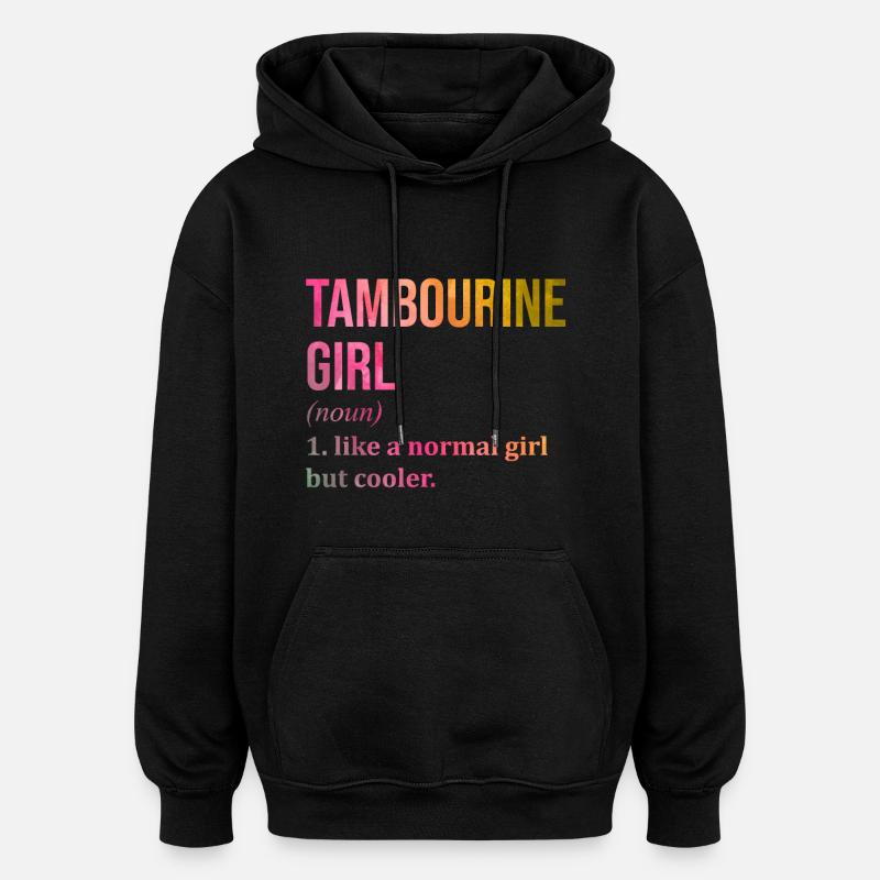 Tambourin - Sweat à capuche oversize unisexe - noir