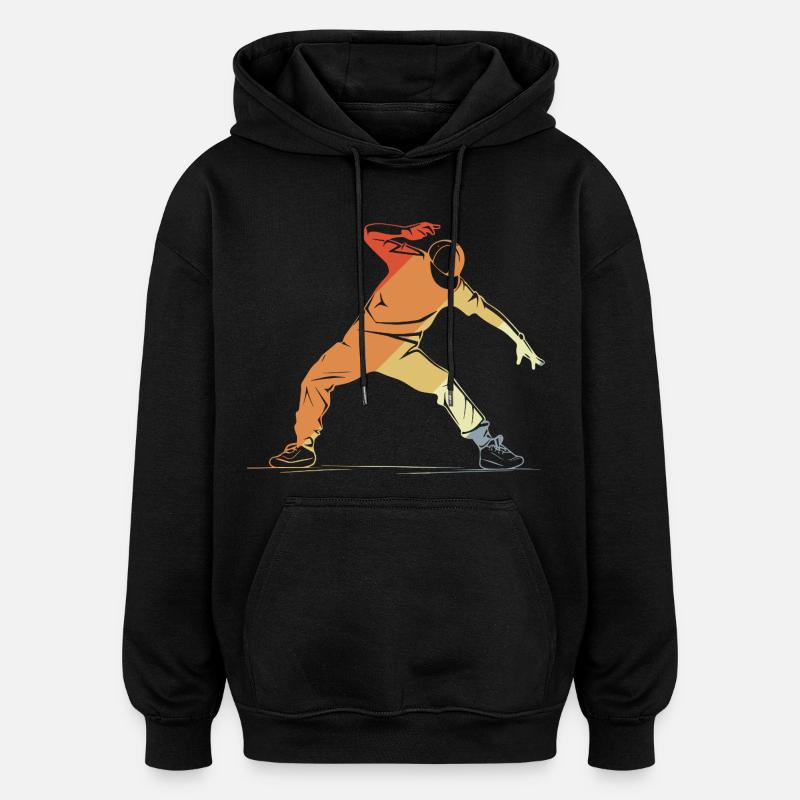 Breakdancer Sketch - Oversized Unisex Hoodie - black