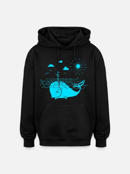 SUP - Oversized Unisex Hoodie - Schwarz