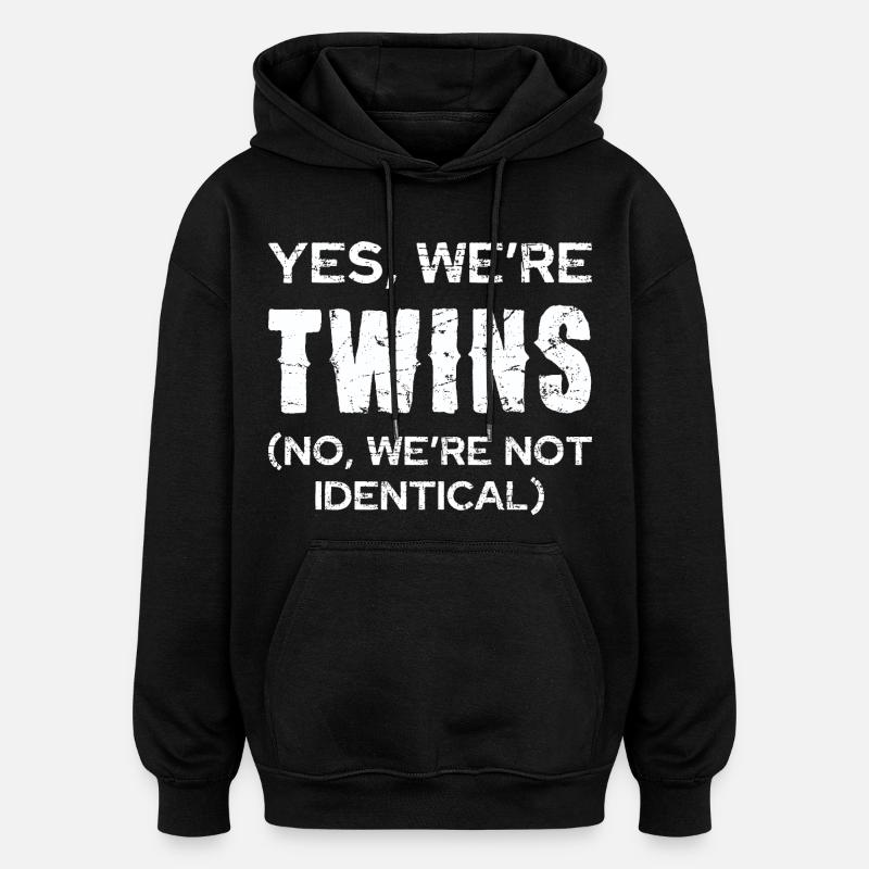 Zwillingswitz: Nicht identisch - Oversized Unisex Hoodie - Schwarz