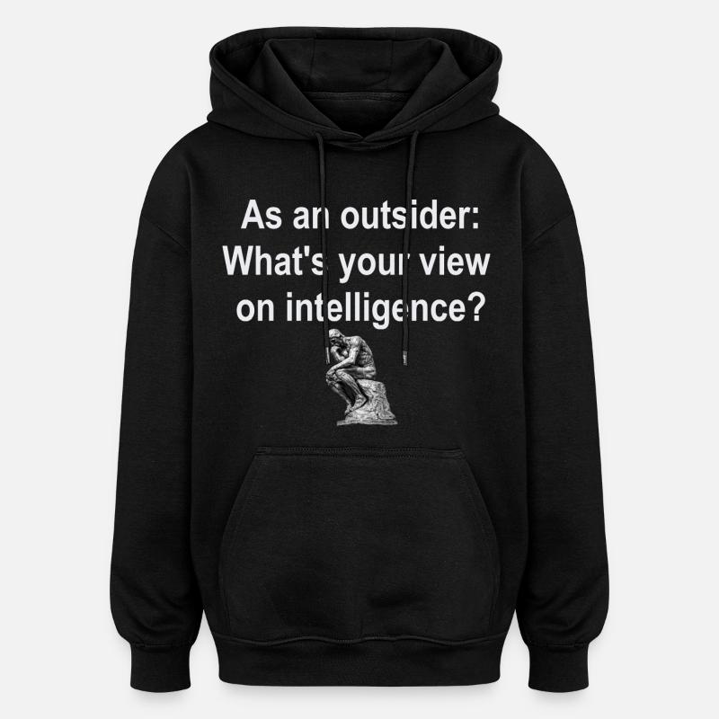 Outsider sur le renseignement - Sweat à capuche oversize unisexe - noir