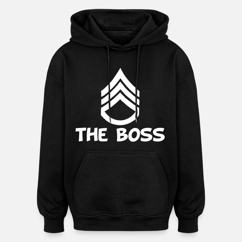 Der Chef (weiß) - Oversized Unisex Hoodie - Schwarz