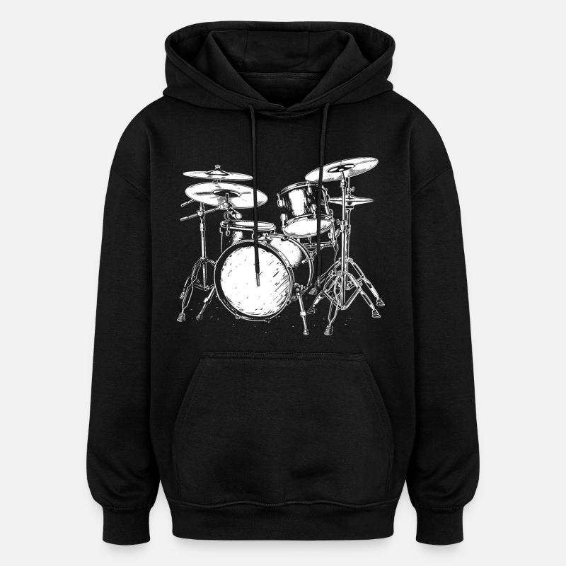 Croquis de piège - Sweat à capuche oversize unisexe - noir