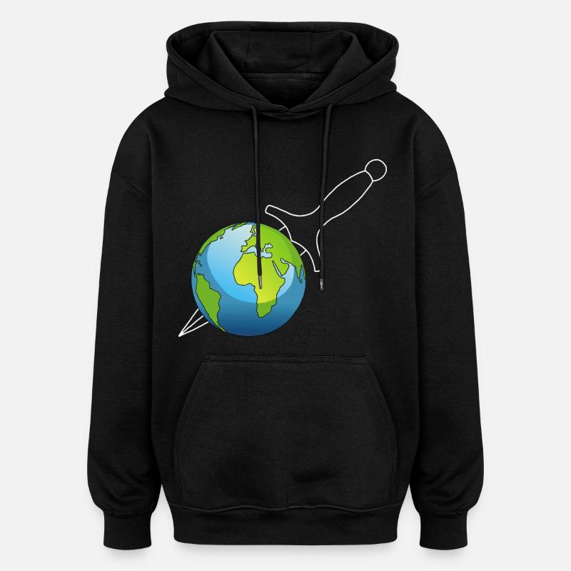 Meurtre de la planète Terre - Sweat à capuche oversize unisexe - noir