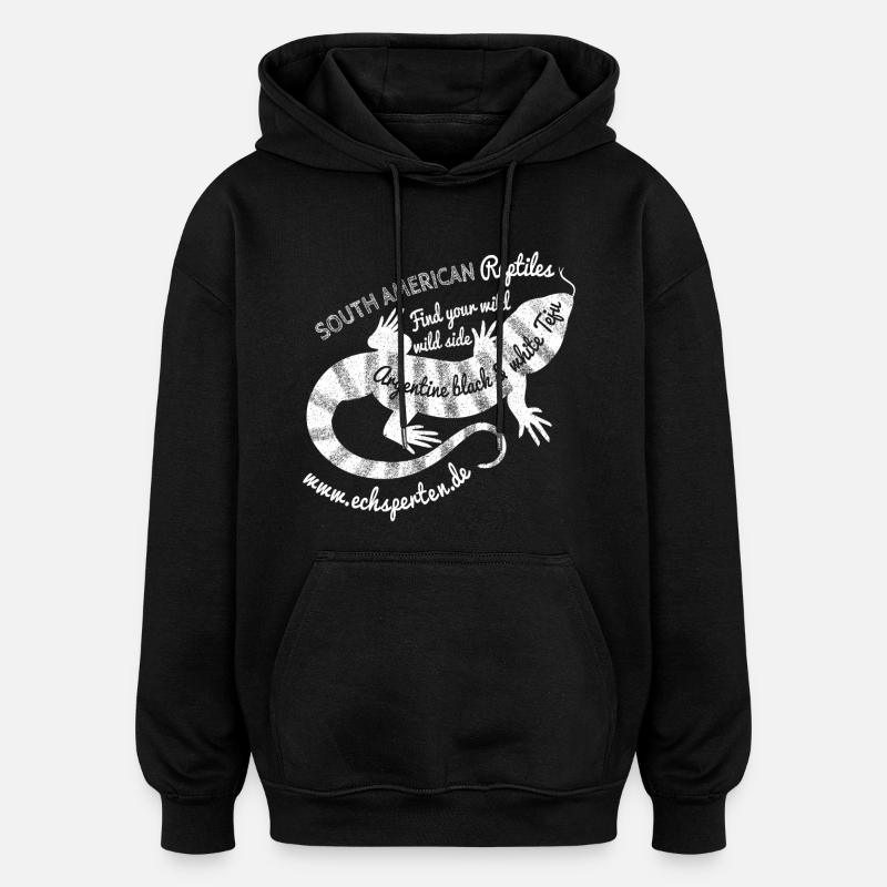 Lézard sud-américain - Sweat à capuche oversize unisexe - noir