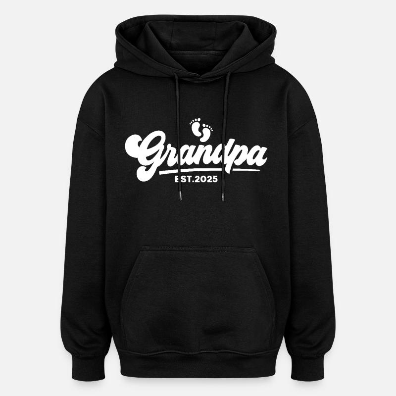 Papy 2025 - Sweat à capuche oversize unisexe - noir