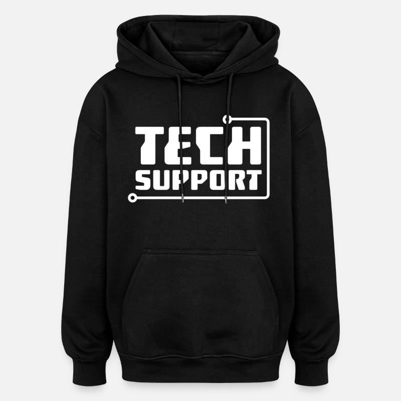 Assistance technique - Sweat à capuche oversize unisexe - noir