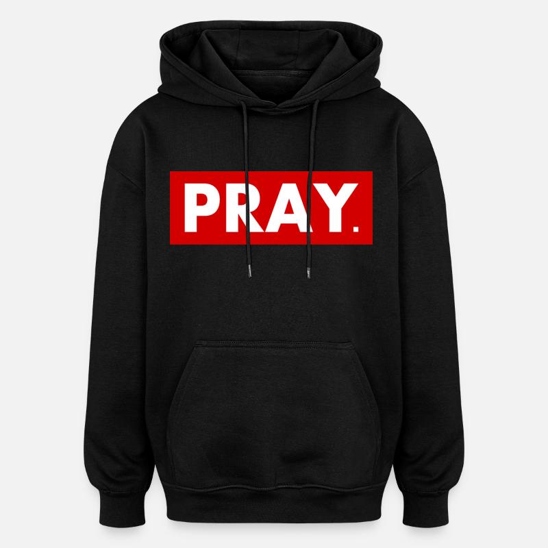 Pray - Sweat à capuche oversize unisexe - noir