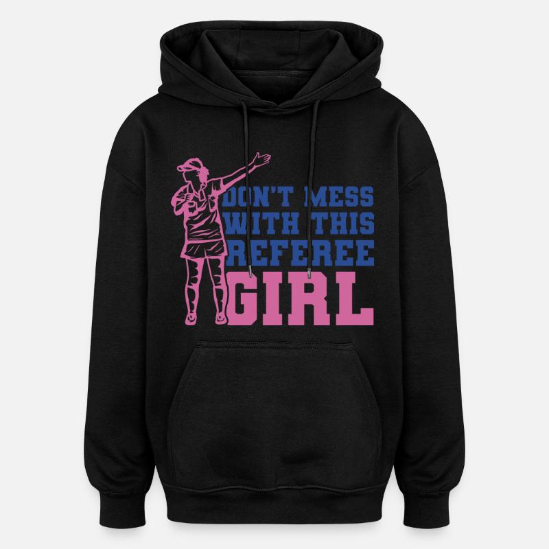 Arbitre - Sweat à capuche oversize unisexe - noir