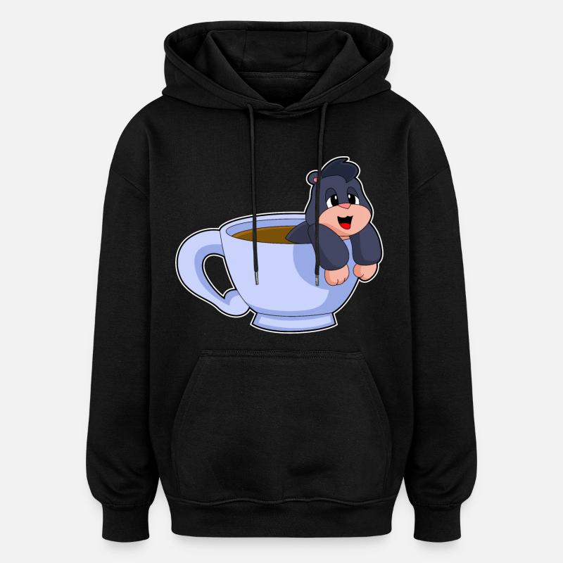 Tasse à café Mole - Sweat à capuche oversize unisexe - noir