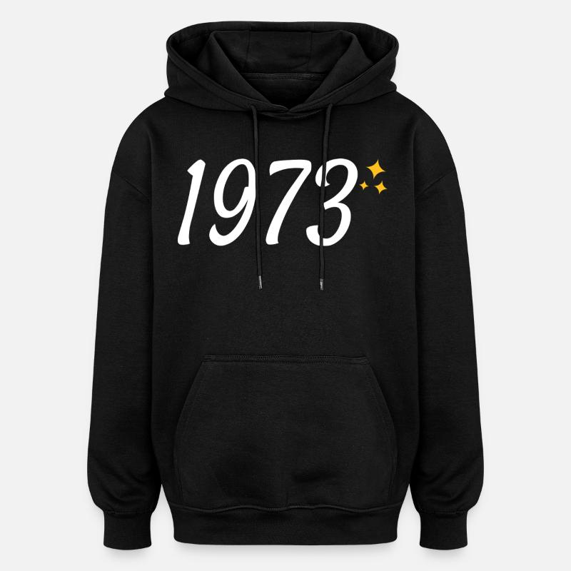 1973 - Oversized Unisex Hoodie - black
