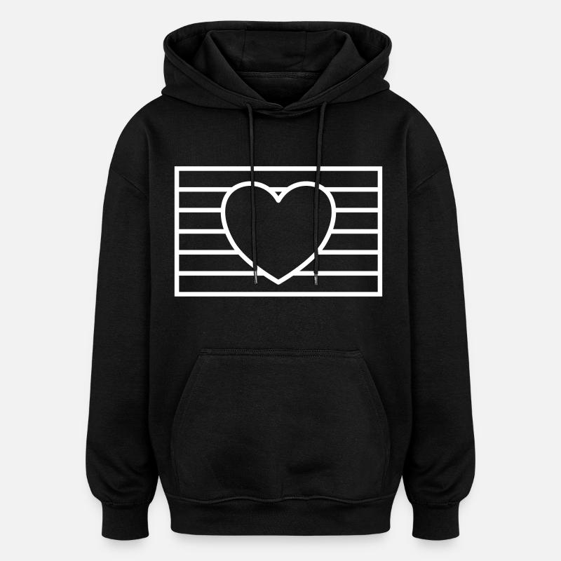 Drapeau de la Gay Pride - Sweat à capuche oversize unisexe - noir