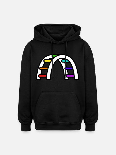 LGBTQ Pride Bridge - Oversized Unisex Hoodie - Schwarz