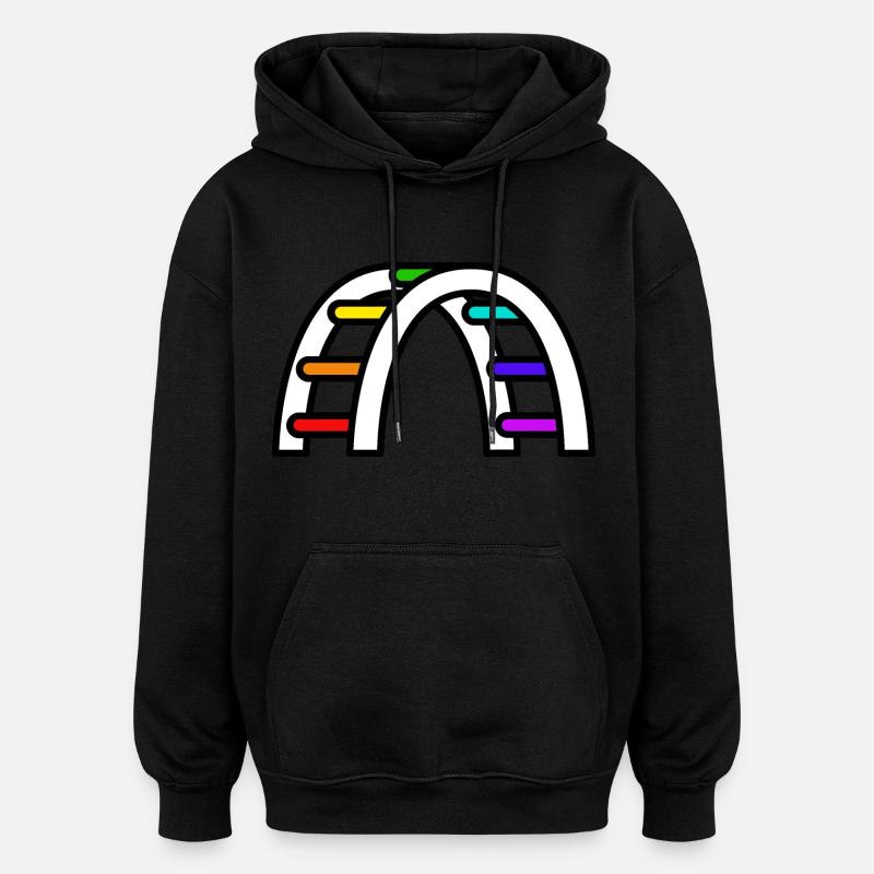 LGBTQ Pride Bridge - Oversized Unisex Hoodie - black