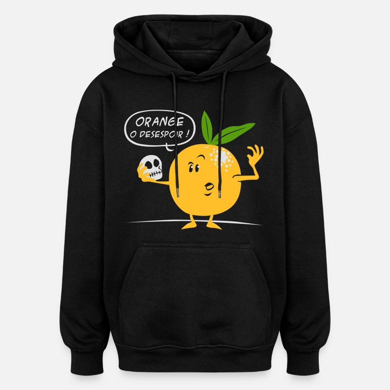 Orange o desespoir - Sweat à capuche oversize unisexe - noir