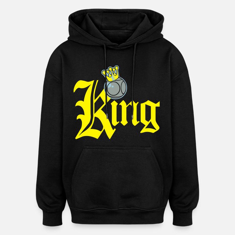 König Petanque Tippfehler - Oversized Unisex Hoodie - Schwarz