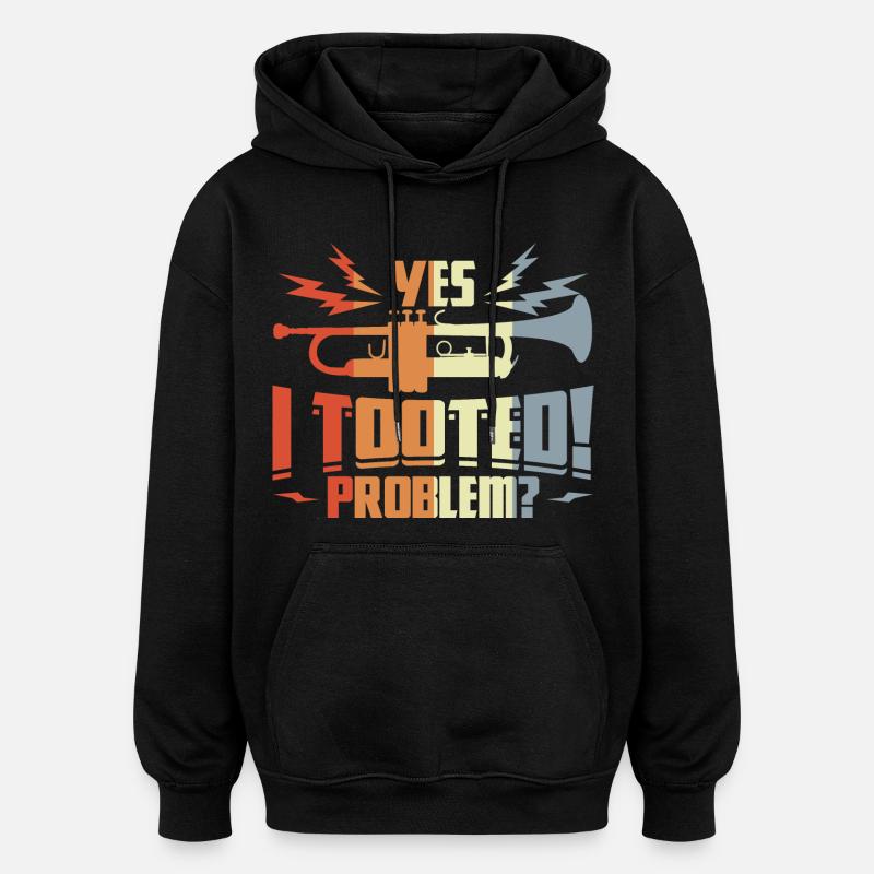 Citation Trompettiste - Sweat à capuche oversize unisexe - noir