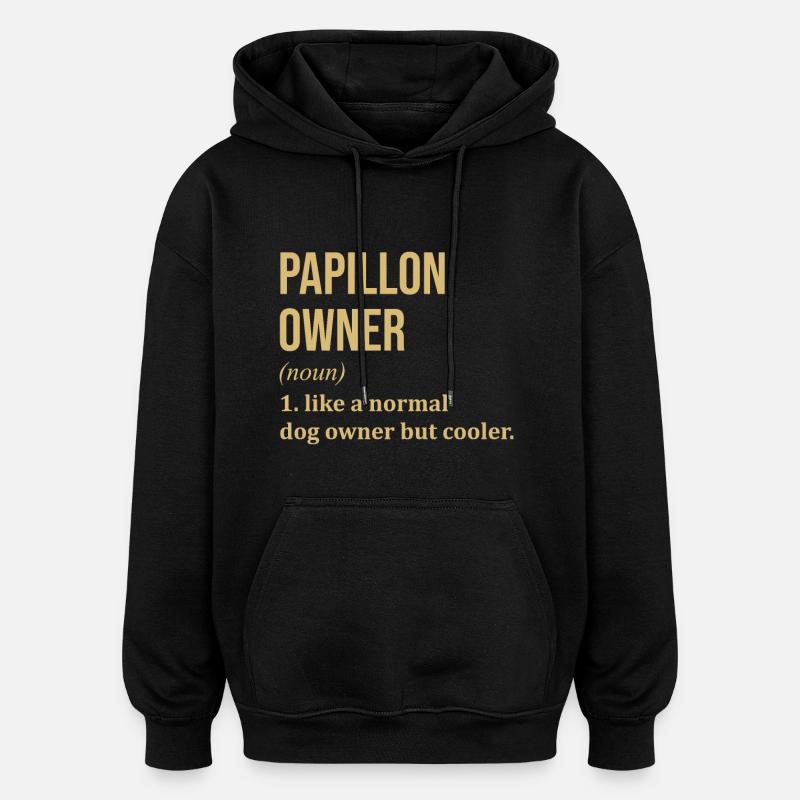 Papillon - Sweat à capuche oversize unisexe - noir