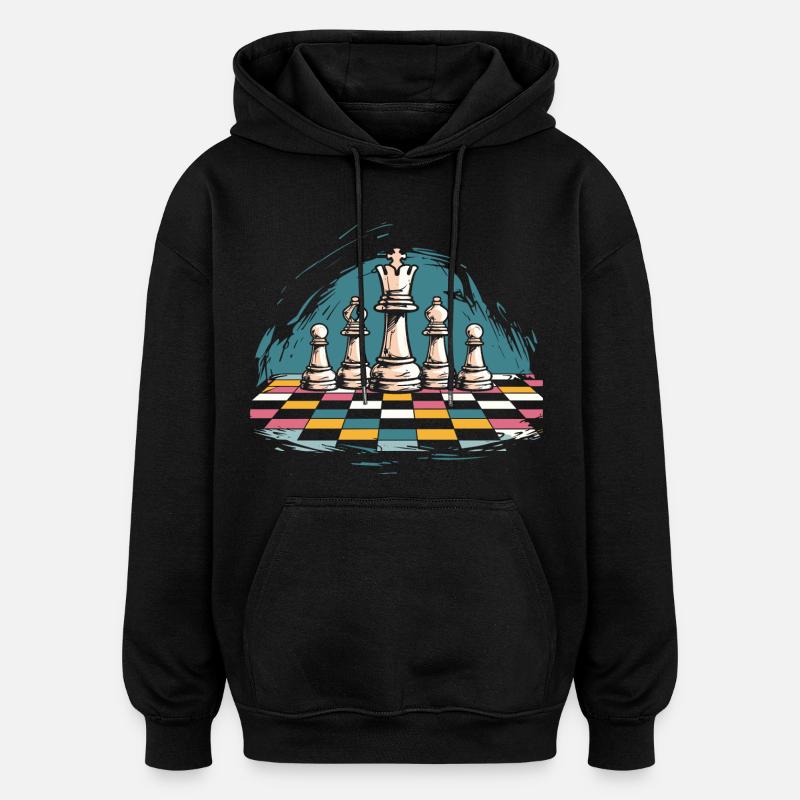 Chess Graphics - Oversized Unisex Hoodie - black