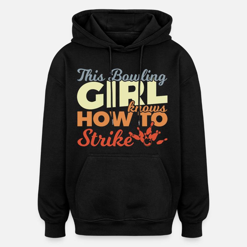 Fille de bowling - Sweat à capuche oversize unisexe - noir