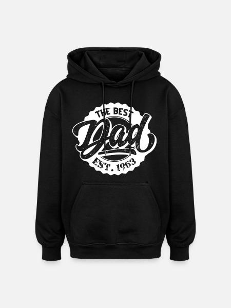 The Best Dad EST 1963 - Oversized Unisex Hoodie - black