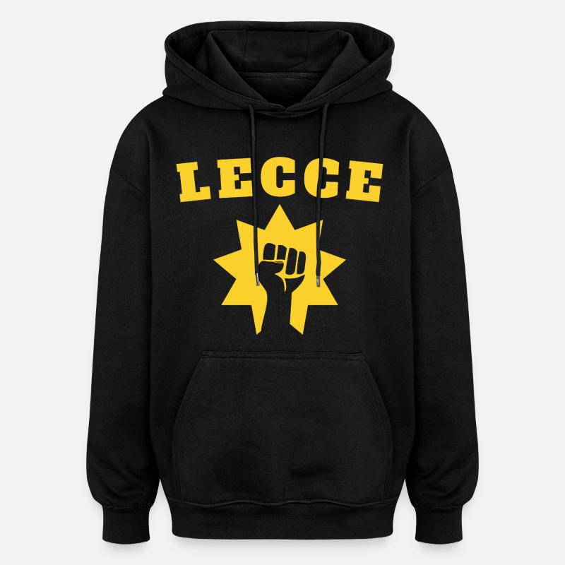Lecce - Sweat à capuche oversize unisexe - noir
