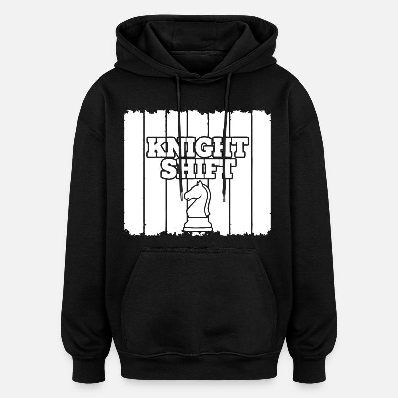 Chess Knight shift - Oversized Unisex Hoodie - black