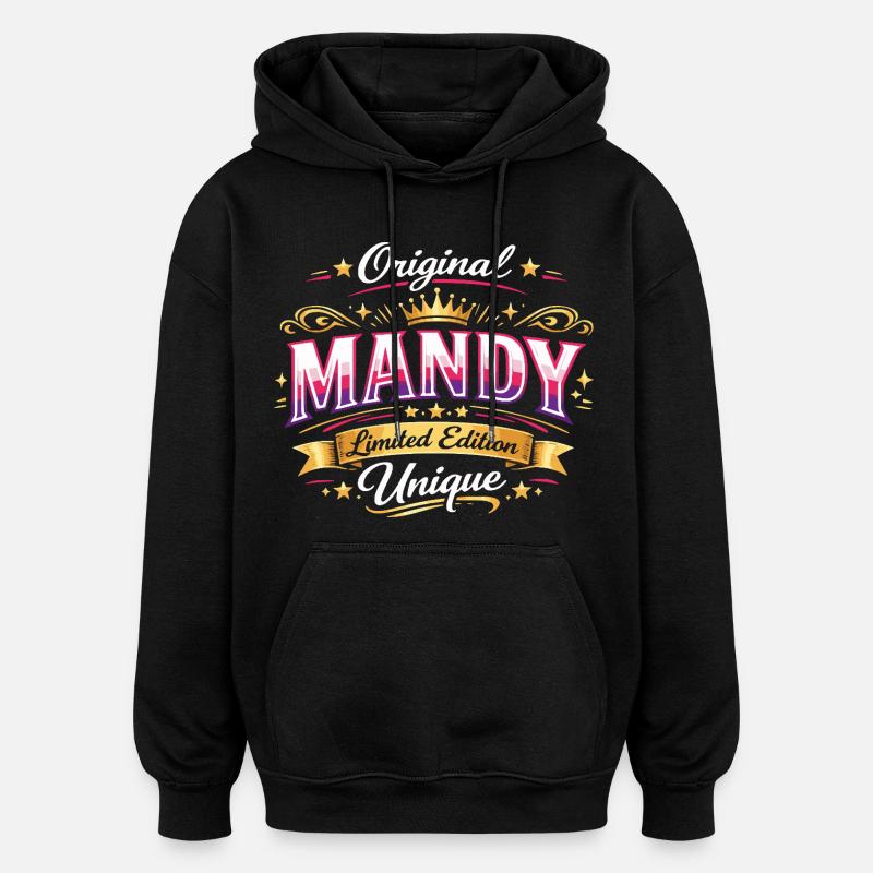 Mandy Name - Oversized Unisex Hoodie - black