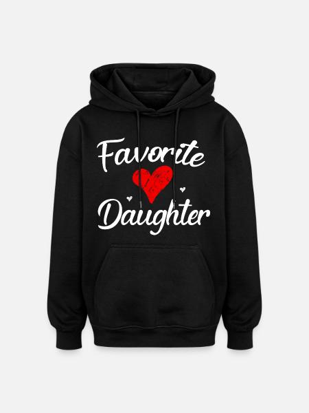 fille préférée - Sweat à capuche oversize unisexe - noir