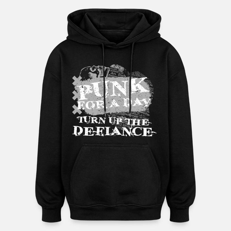 Punk Pour Un Jour - Sweat à capuche oversize unisexe - noir
