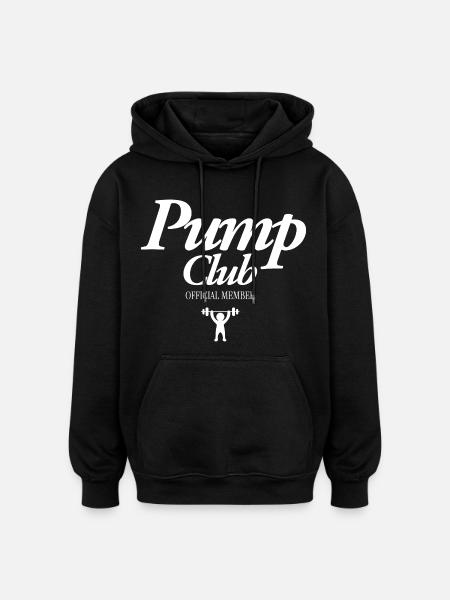 Pump Club - Oversized Unisex Hoodie - black