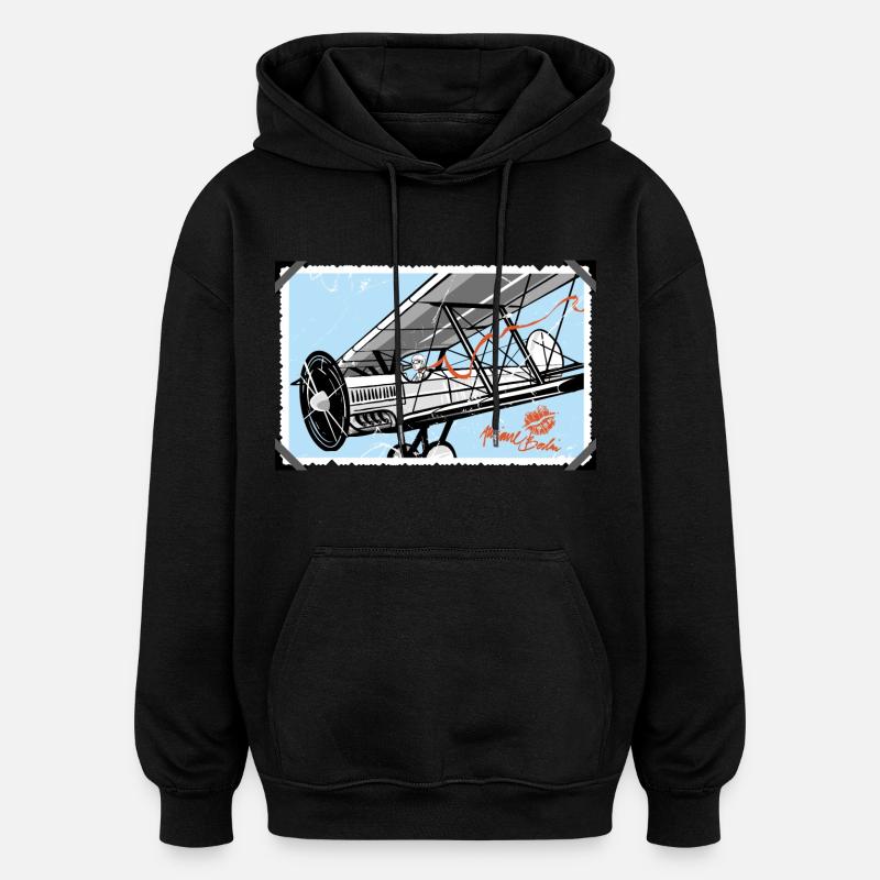 Doppeldecker - Oversized Unisex Hoodie - Schwarz