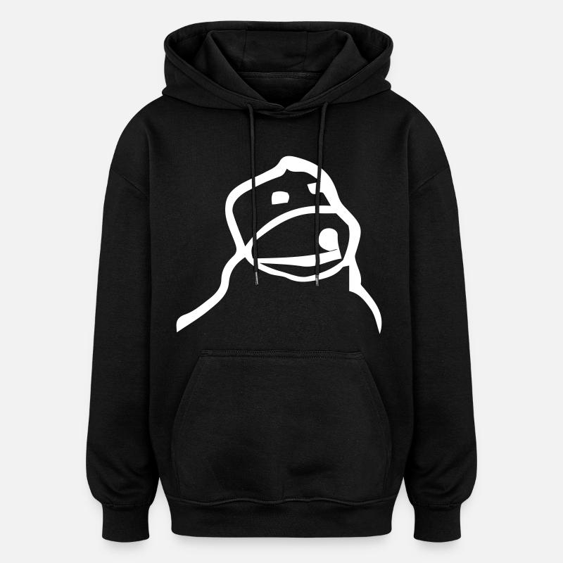 Flat Eric - Oversized Unisex Hoodie - Schwarz