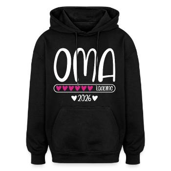Oma 2026 loading - Oversized Unisex Hoodie - Schwarz - Vorne - Noah (186cm)