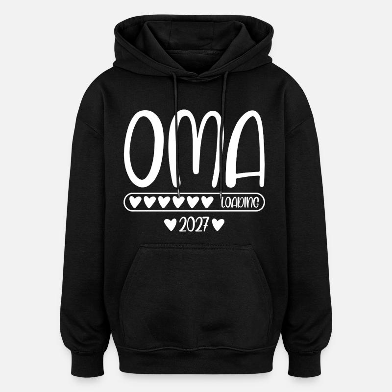 Grandma 2027 loading - Oversized Unisex Hoodie - black