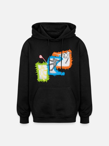 Fußball Fußballspieler - Oversized Unisex Hoodie - Schwarz