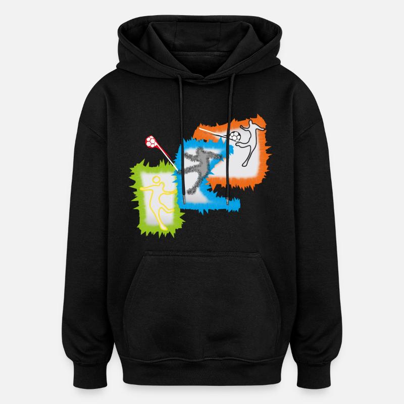 Joueurs de football - Sweat à capuche oversize unisexe - noir
