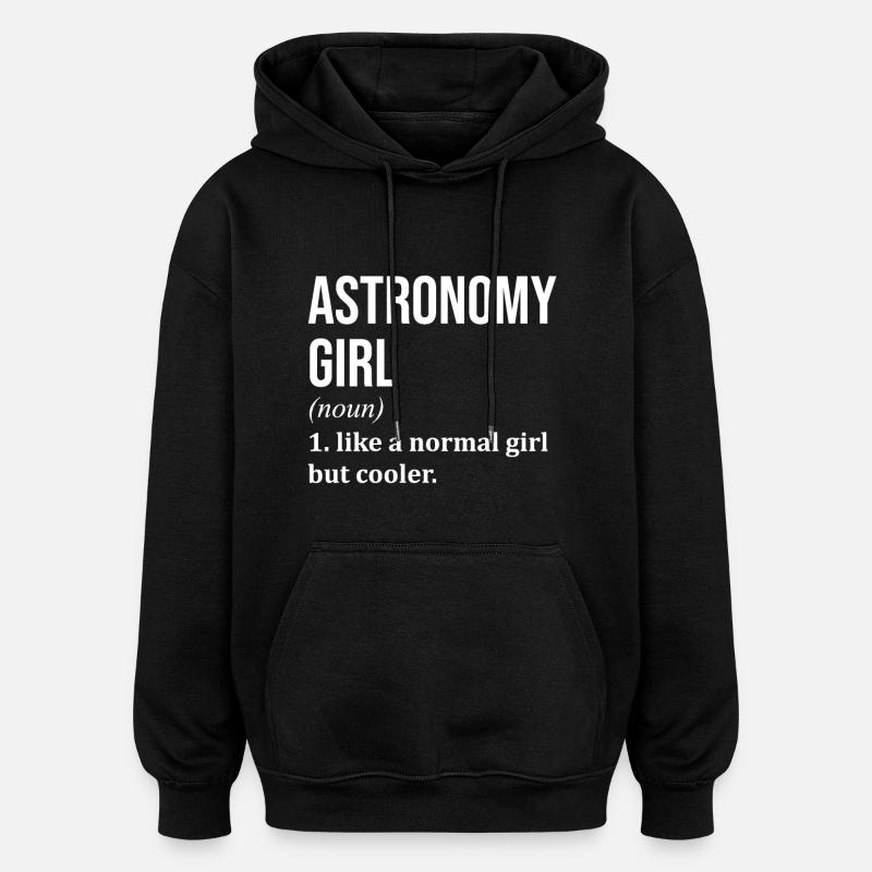 astronomie - Sweat à capuche oversize unisexe - noir