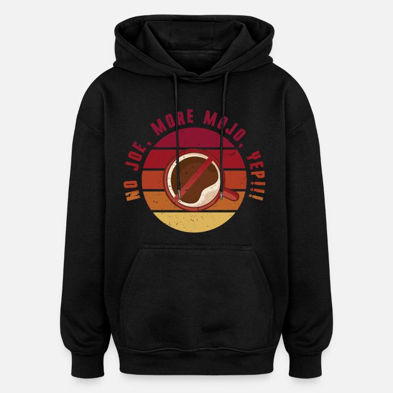 Kaffeeentzug Koffeinfrei Ex-Kaffeetrinker - Oversized Unisex Hoodie - Schwarz
