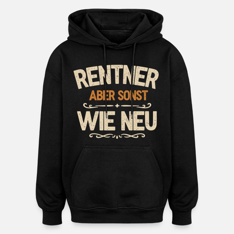 Retraités - Mais sinon, comme neufs - Sweat à capuche oversize unisexe - noir