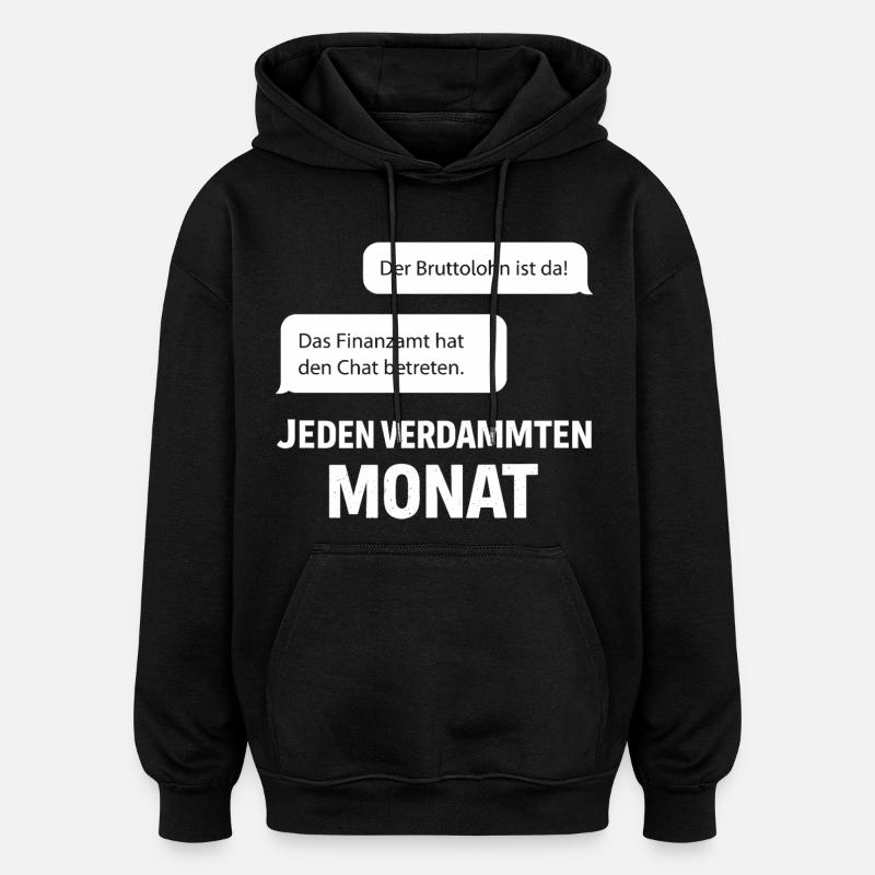 Skattekontoret går inn i chatten - Oversized unisex-hettegenser - svart