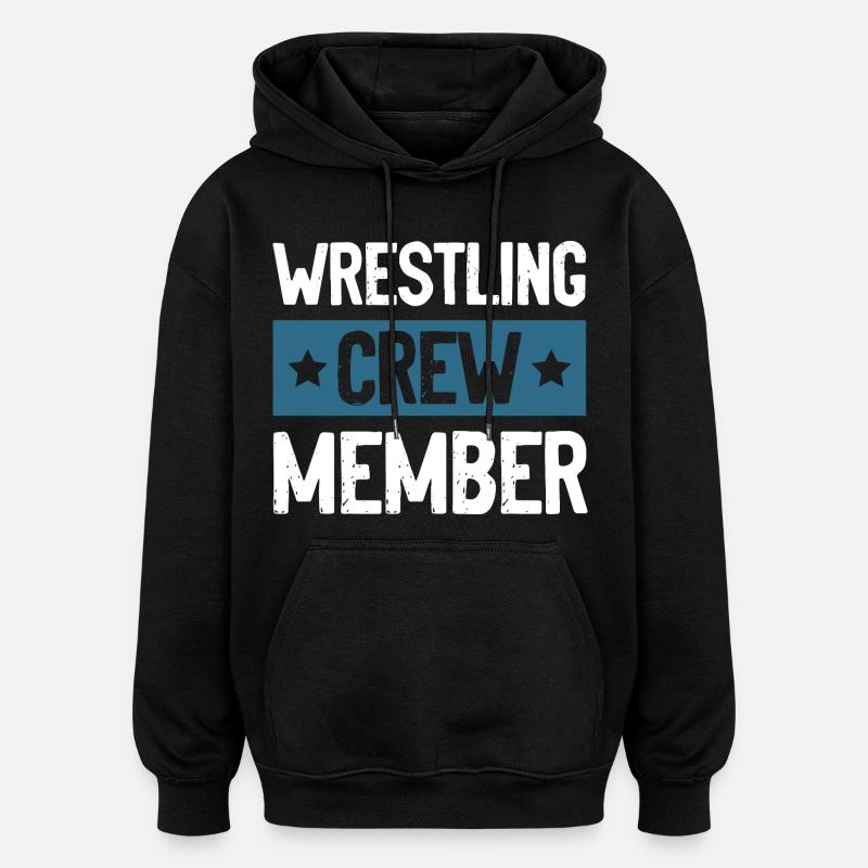 Wrestling Crew - Oversized Unisex Hoodie - black