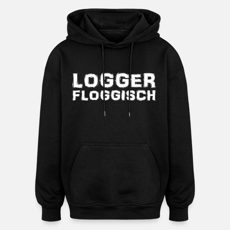 Hessisch - Dialekt - Spruch - Oversized Unisex Hoodie - Schwarz
