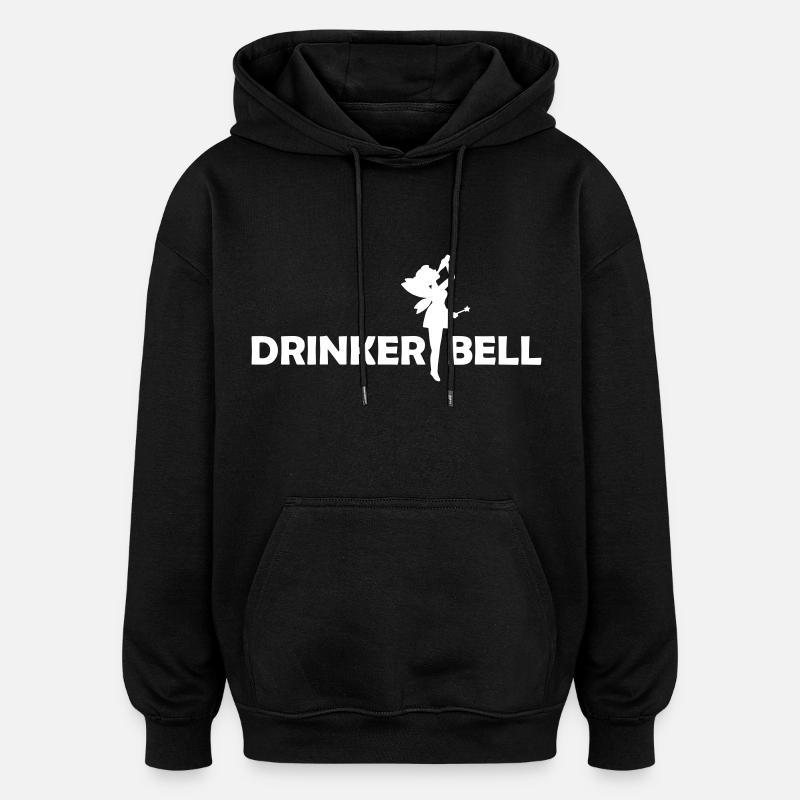 Drinkerbell - Sweat à capuche oversize unisexe - noir