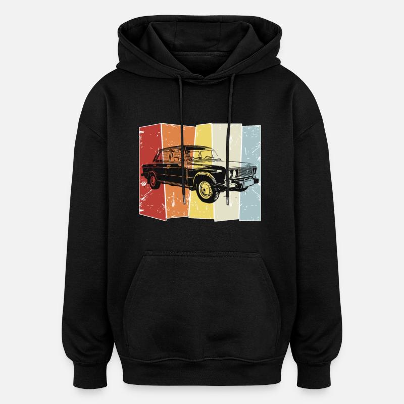 Lada Riva - Sweat à capuche oversize unisexe - noir