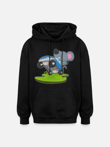 Mouse Auto - Oversized Unisex Hoodie - black